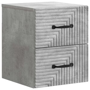 vidaXL Fali &eacute;jjeli szekr&eacute;ny Betonsz&uuml;rke 34,5 x 33 x 40 cm Szerelt Fa