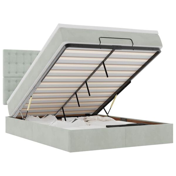 vidaXL Ottom&aacute;n &aacute;gykeret matracokkal vil&aacute;gossz&uuml;rke 140x200cm b&aacute;rsony