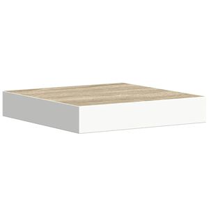 vidaXL t&ouml;lgysz&iacute;nű &eacute;s feh&eacute;r MDF lebegő fali polc 23 x 23,5 x 3,8 cm