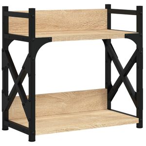 vidaXL 2 szintes sonoma t&ouml;lgy szerelt fa nyomtat&oacute;&aacute;llv&aacute;ny 40x20x40 cm