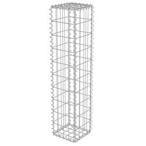 vidaXL horganyzott ac&eacute;l gabion fal fed&eacute;llel 20 x 20 x 100 cm