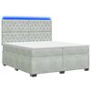 vidaXL Boxspring &aacute;gy matraccal Vil&aacute;gossz&uuml;rke 200 x 200 cm B&aacute;rsony