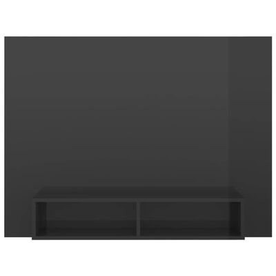 vidaXL magasfényű szürke fali forgácslap TV-szekrény 120x23,5x90 cm
