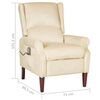 vidaXL krémszínű bársony dönthető masszázsfotel