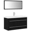 vidaXL F&uuml;rdőszobai mosd&oacute;szekr&eacute;ny 3 db Fekete t&ouml;lgy 90 x 38,5 x 48 cm