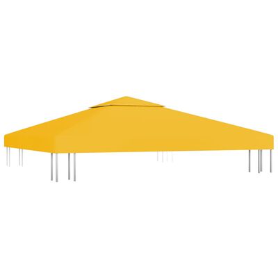 vidaXL sárga kétszintes pavilon-tetőponyva 310 g/m² 3 x 3 m
