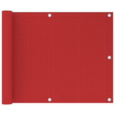 vidaXL piros HDPE erkélytakaró 75 x 300 cm