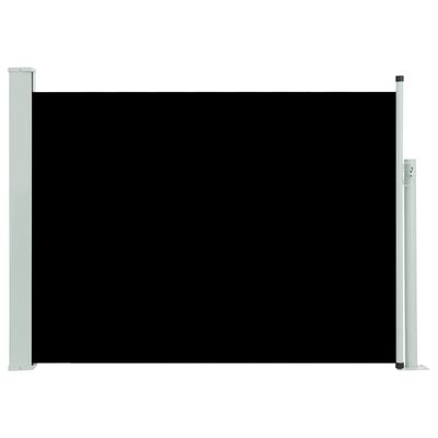 vidaXL fekete behúzható oldalsó teraszi napellenző 120 x 500 cm