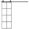 vidaXL ESG üveg és alumínium tolóajtó fémszerelvény-szettel 76x205 cm