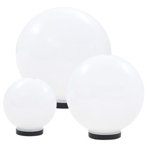 vidaXL 3 db-os LED g&ouml;mbl&aacute;mpa-szett 20 / 30 / 40 cm PMMA