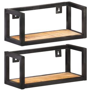 vidaXL 2 db nyers mang&oacute;fa fali polc 40 cm