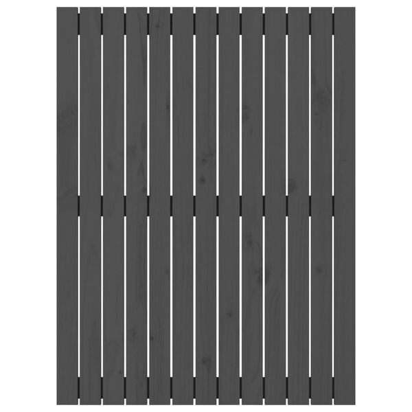 vidaXL szürke tömör fenyőfa fali fejtámla 82,5 x 3 x 110 cm