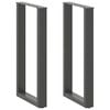 vidaXL 2 db antracitsz&uuml;rke, U-alak&uacute; ac&eacute;l b&aacute;rasztall&aacute;b 50x(90-91) cm