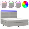 vidaXL vil&aacute;gossz&uuml;rke sz&ouml;vet rug&oacute;s &eacute;s LED-es &aacute;gy matraccal 160x200 cm