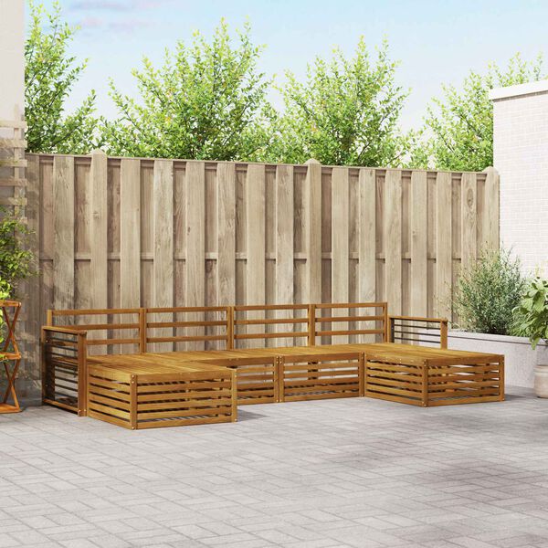 vidaXL &Uuml;lőgarnit&uacute;r&aacute;k 6 pcs Term&eacute;szetes T&ouml;m&ouml;r Ak&aacute;cfa