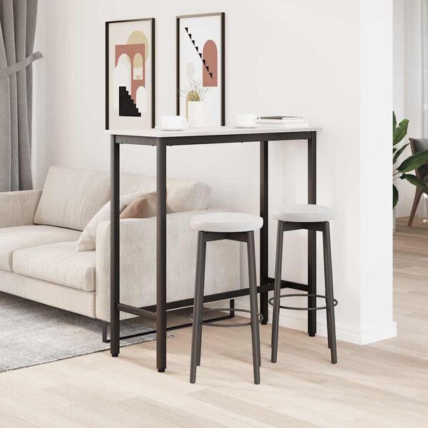 vidaXL asztal Feh&eacute;r 100 x 40 x 101 cm Műszaki fa &eacute;s ac&eacute;l