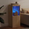 vidaXL sonoma tölgy színű tálalószekrény LED-ekkel 41 x 37 x 100 cm