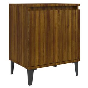 vidaXL barna t&ouml;lgysz&iacute;nű &eacute;jjeliszekr&eacute;ny f&eacute;ml&aacute;bakkal 40 x 30 x 50 cm