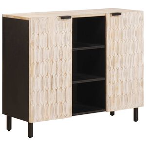 vidaXL Sz&eacute;f Feh&eacute;r mosott fel&uuml;let 90 x 33 x 75 cm T&ouml;m&ouml;r Mang&oacute;f&aacute;t