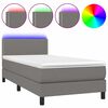 vidaXL s&ouml;t&eacute;tsz&uuml;rke sz&ouml;vet rug&oacute;s &eacute;s LED-es &aacute;gy matraccal 90x200 cm