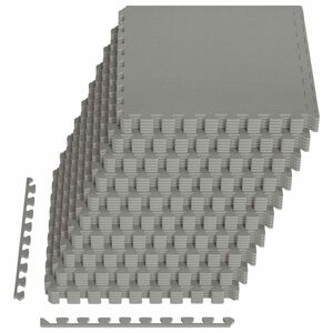 vidaXL Padl&oacute; Szőnyegek 40 pcs Sz&uuml;rke 14,4 m&sup2; EVA Hab