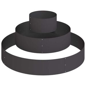 vidaXL Kerti cser&eacute;p Fekete 120 x 120 x 20 cm Hidegen hengerelt ac&eacute;l