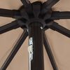 vidaXL Kerti napernyő Taupe és Fekete 395 x 395 x 245 cm