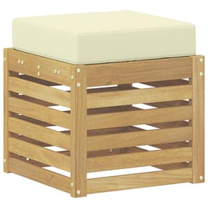 vidaXL K&uuml;lt&eacute;ri Sz&eacute;k Pad p&aacute;rn&aacute;val Feh&eacute;r 43 x 43 x 45 cm T&ouml;m&ouml;r Ak&aacute;cfa