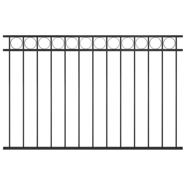 vidaXL fekete ac&eacute;l ker&iacute;t&eacute;spanel 1,7 x 1 m