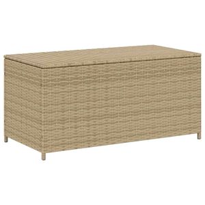 vidaXL vegyes b&eacute;zs polyrattan kerti t&aacute;rol&oacute;l&aacute;da 190 L