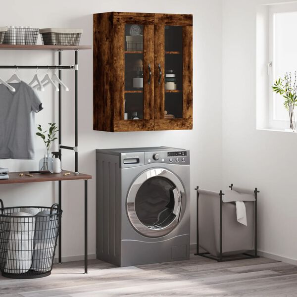 vidaXL f&uuml;st&ouml;s t&ouml;lgy szerelt fa fali szekr&eacute;ny 69,5 x 34 x 90 cm