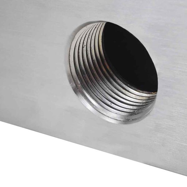 N&eacute;gysz&ouml;gletes rozsdamentes ac&eacute;l medence sz&ouml;kők&uacute;t 45 cm