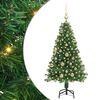 vidaXL Mű kar&aacute;csonyfa 150 LED-del Z&ouml;ld 120 cm PVC &eacute;s Ac&eacute;l &eacute;s Műanyag