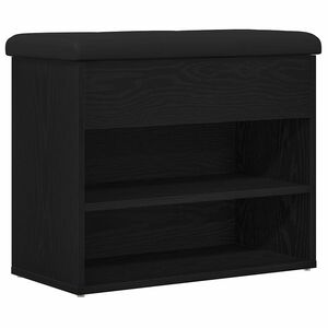 vidaXL T&aacute;rol&oacute;pad Fekete t&ouml;lgy 62 x 32 x 50 cm Szerelt Fa