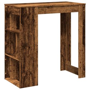 vidaXL antik fa sz&iacute;nű szerelt fa b&aacute;rasztal t&aacute;rol&oacute;kkal 102x50x103,5 cm
