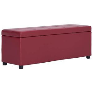vidaXL bord&oacute; műbőr pad t&aacute;rol&oacute;rekesszel 116 cm