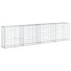 vidaXL horganyzott vas gabion kos&aacute;r fed&eacute;llel 400 x 50 x 100 cm