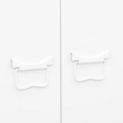 vidaXL fehér fém ruhásszekrény 90 x 50 x 180 cm