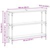 vidaXL Konzolasztal polcokkal R&eacute;gi fa 100 x 22,5 x 75 cm Faanyag