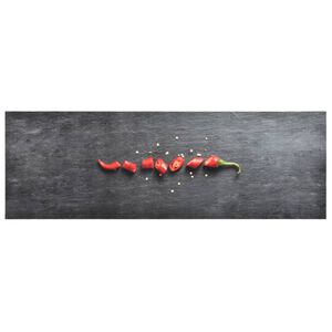 vidaXL "Pepper" mint&aacute;j&uacute; moshat&oacute; konyhaszőnyeg 60 x 300 cm