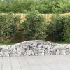 vidaXL 20 db íves horganyzott vas gabion kosár 400x30x40/60 cm