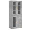 vidaXL betonsz&uuml;rke szerelt fa magasszekr&eacute;ny 69,5 x 34 x 180 cm