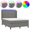 vidaXL s&ouml;t&eacute;tsz&uuml;rke sz&ouml;vet rug&oacute;s &eacute;s LED-es &aacute;gy matraccal 140x190 cm