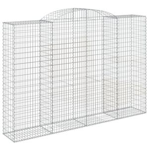 vidaXL &iacute;ves horganyzott vas gabion kos&aacute;r 300 x 50 x 200/220 cm