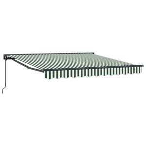 vidaXL Napernyő keret Z&ouml;ld &eacute;s Feh&eacute;r 300 x 250 cm
