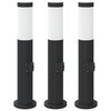 vidaXL 3 db rozsdamentes ac&eacute;lb&oacute;l k&eacute;sz&uuml;lt konnektoros oszlopl&aacute;mpa 50 cm IP44