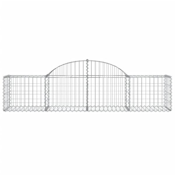 vidaXL 6 db &iacute;ves horganyzott vas gabion kos&aacute;r 200x50x40/60 cm