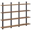 vidaXL Falpolc Antik Fa 102 x 13,5 x 80 cm Szerelt Fa