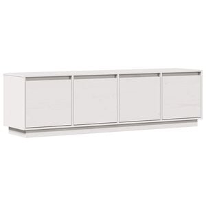 vidaXL feh&eacute;r t&ouml;m&ouml;r fenyőfa TV-szekr&eacute;ny 156 x 37 x 45 cm