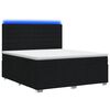 vidaXL LED Boxspring &Aacute;gy Mattal fejt&aacute;ml&aacute;val Fekete 180 x 200 cm Sz&ouml;vet